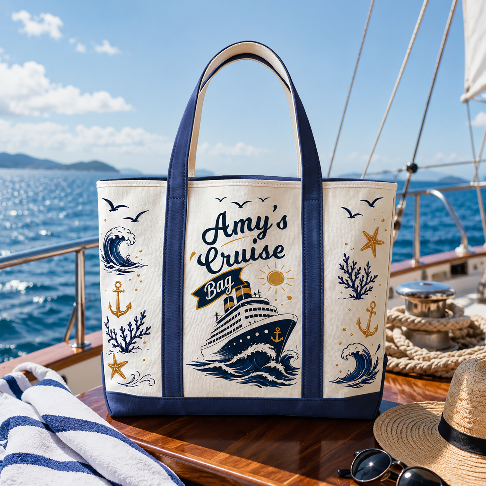 My Cruise Bag - Cruise Friends Vacation Travel Matching - Personalized Tote Bag