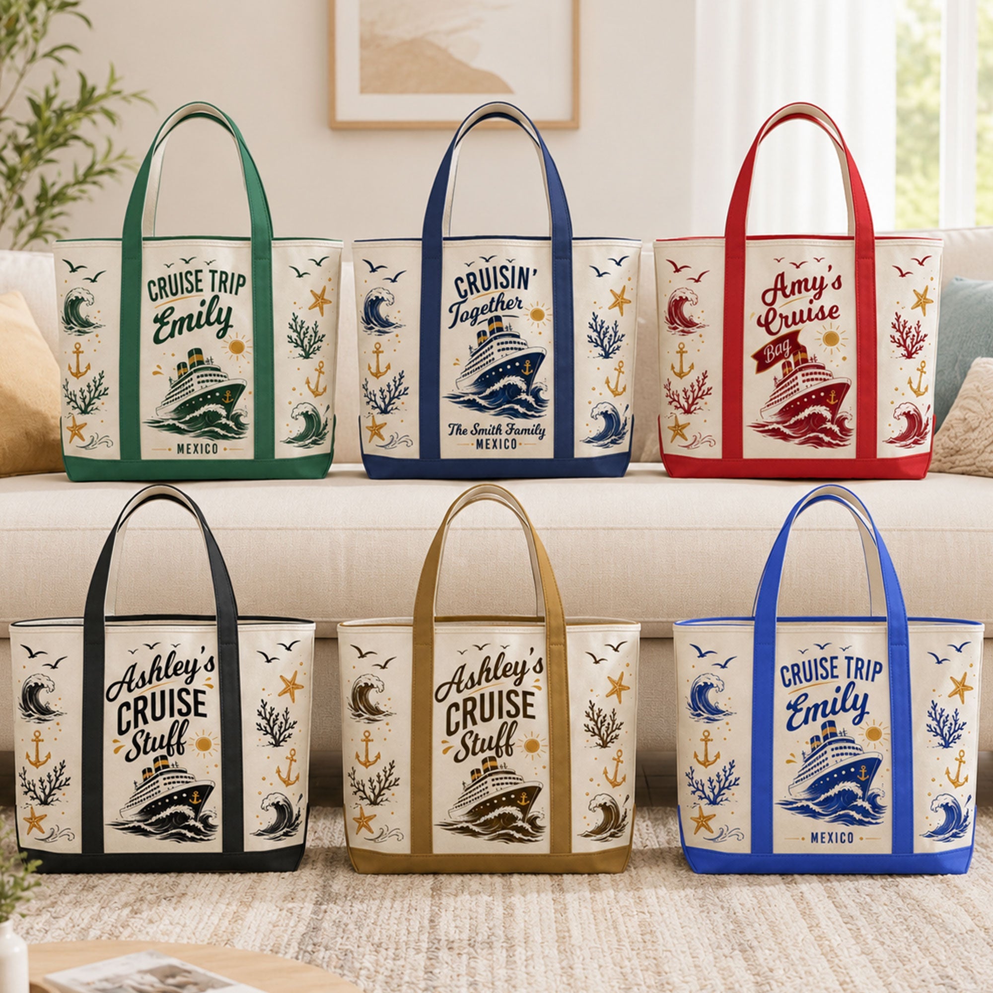 My Cruise Bag - Cruise Friends Vacation Travel Matching - Personalized Tote Bag