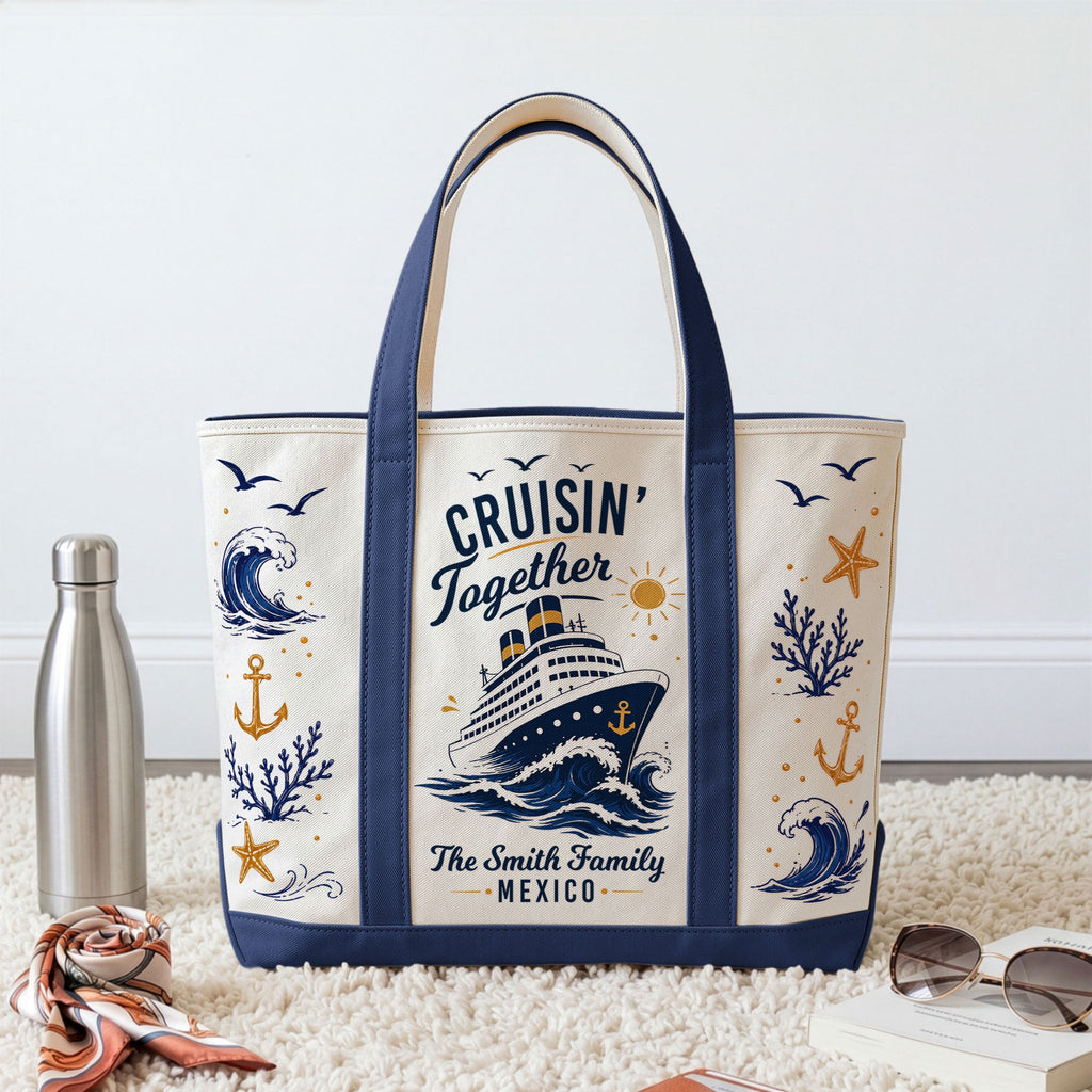 My Cruise Bag - Cruise Friends Vacation Travel Matching - Personalized Tote Bag