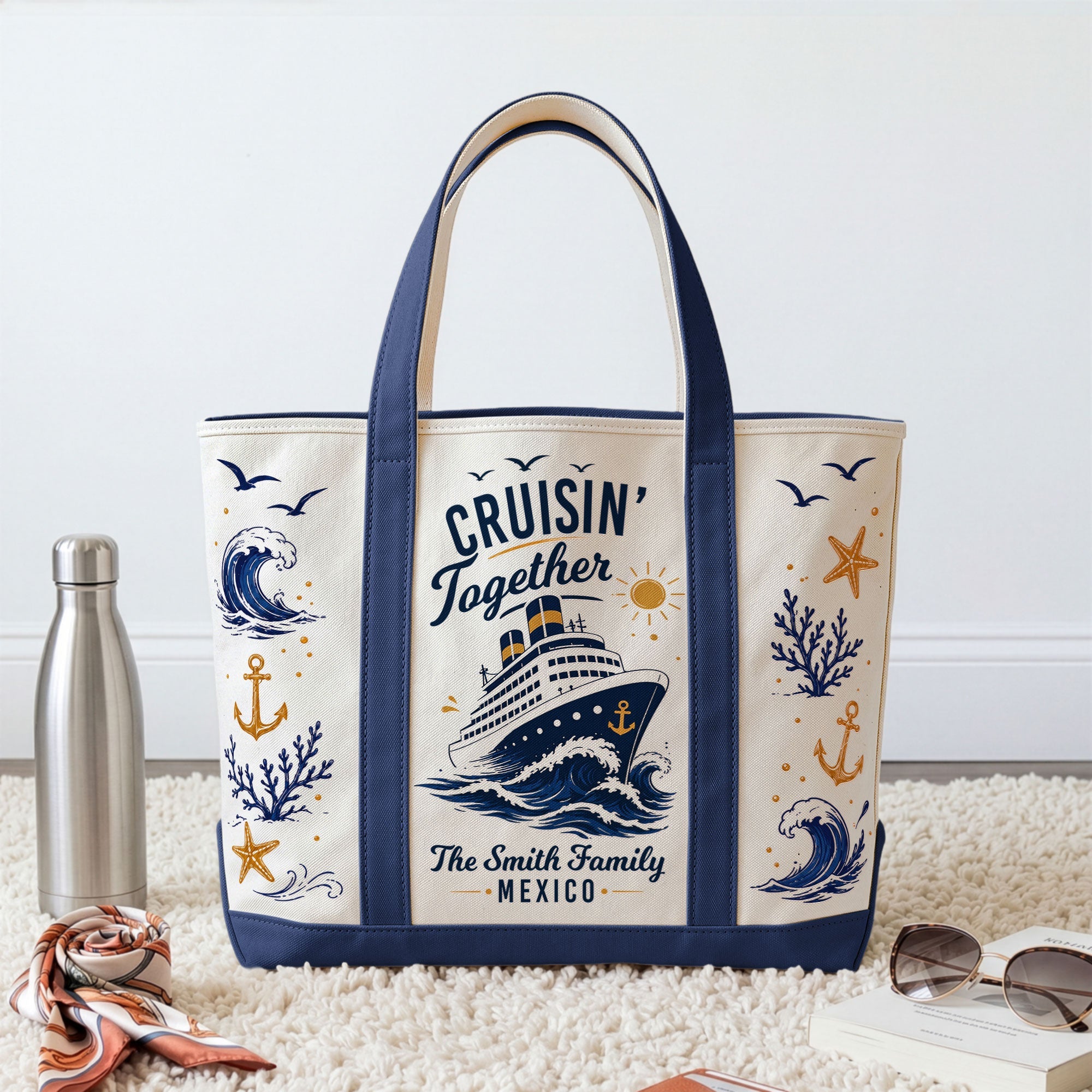 My Cruise Bag - Cruise Friends Vacation Travel Matching - Personalized Tote Bag