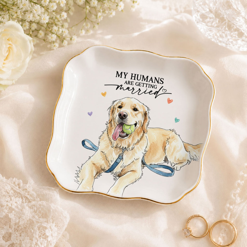 My Humans Are Getting Married Wedding Engagement Gifts For Bride - Personalized Jewelry Dish