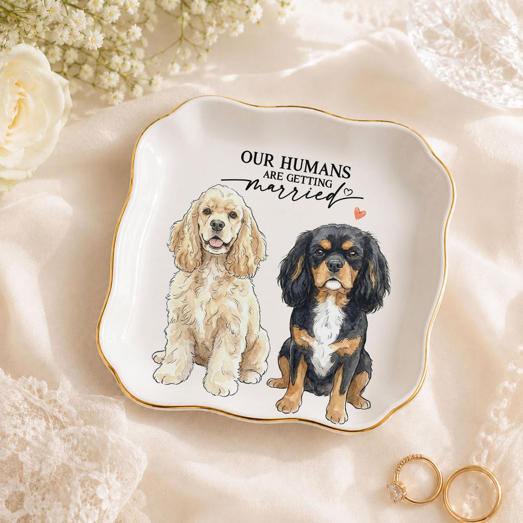 My Humans Are Getting Married Wedding Engagement Gifts For Bride - Personalized Jewelry Dish