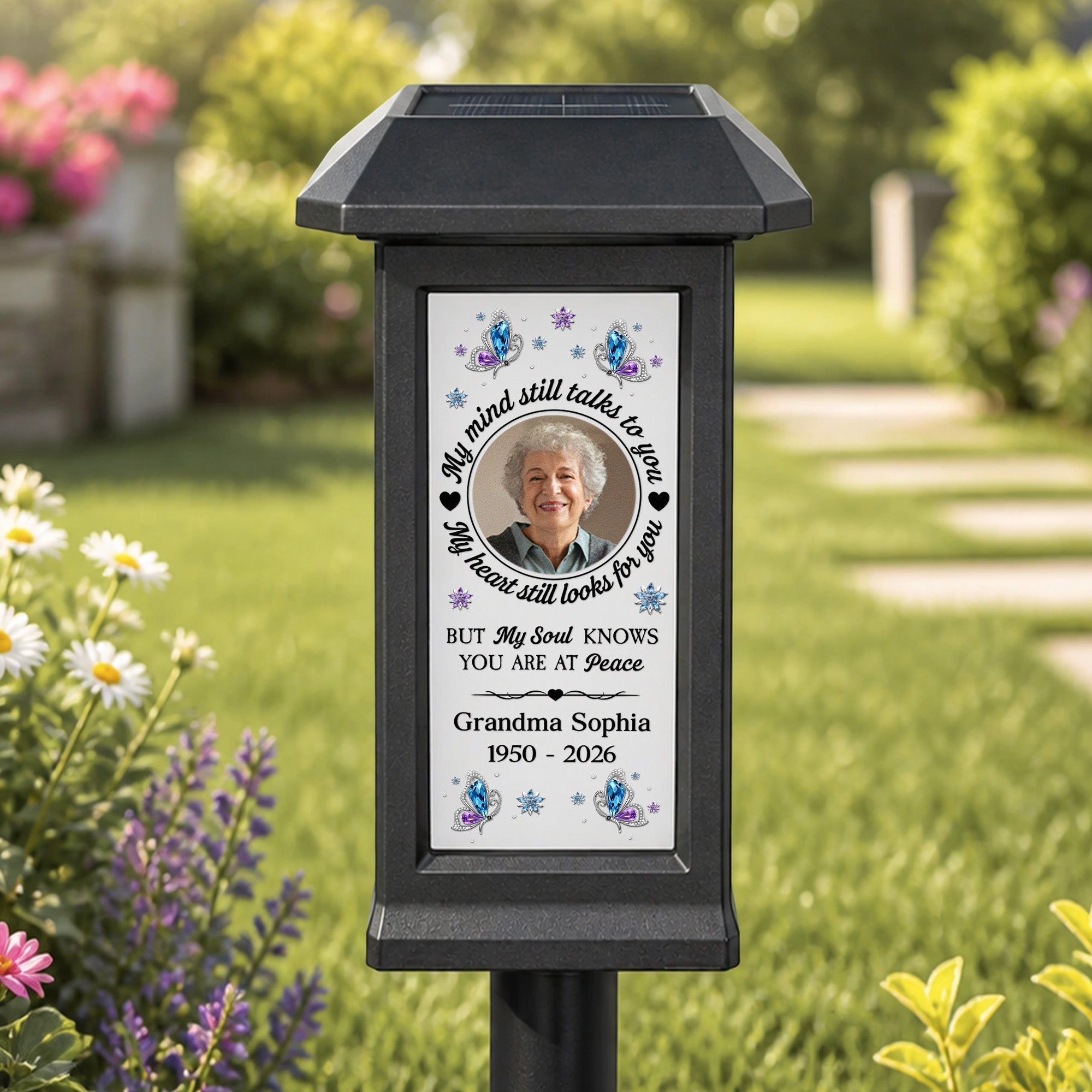 My Mind Still Talks To You - Personalized Solar Garden Light