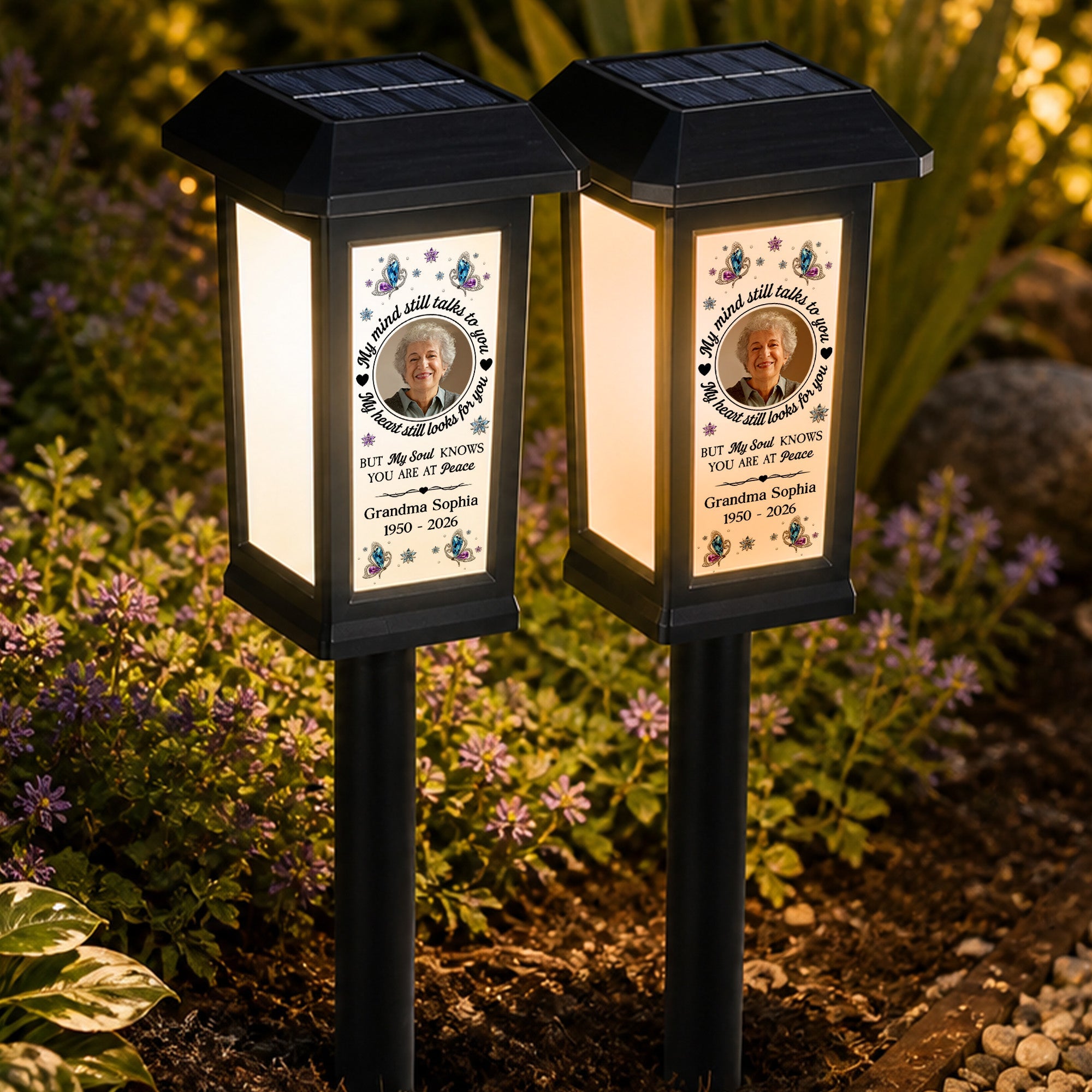 My Mind Still Talks To You - Personalized Solar Garden Light