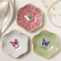 Name & Birth Flower Ring Dish Gifts For Her, Friends, Sisters - Personalized Jewelry Dish