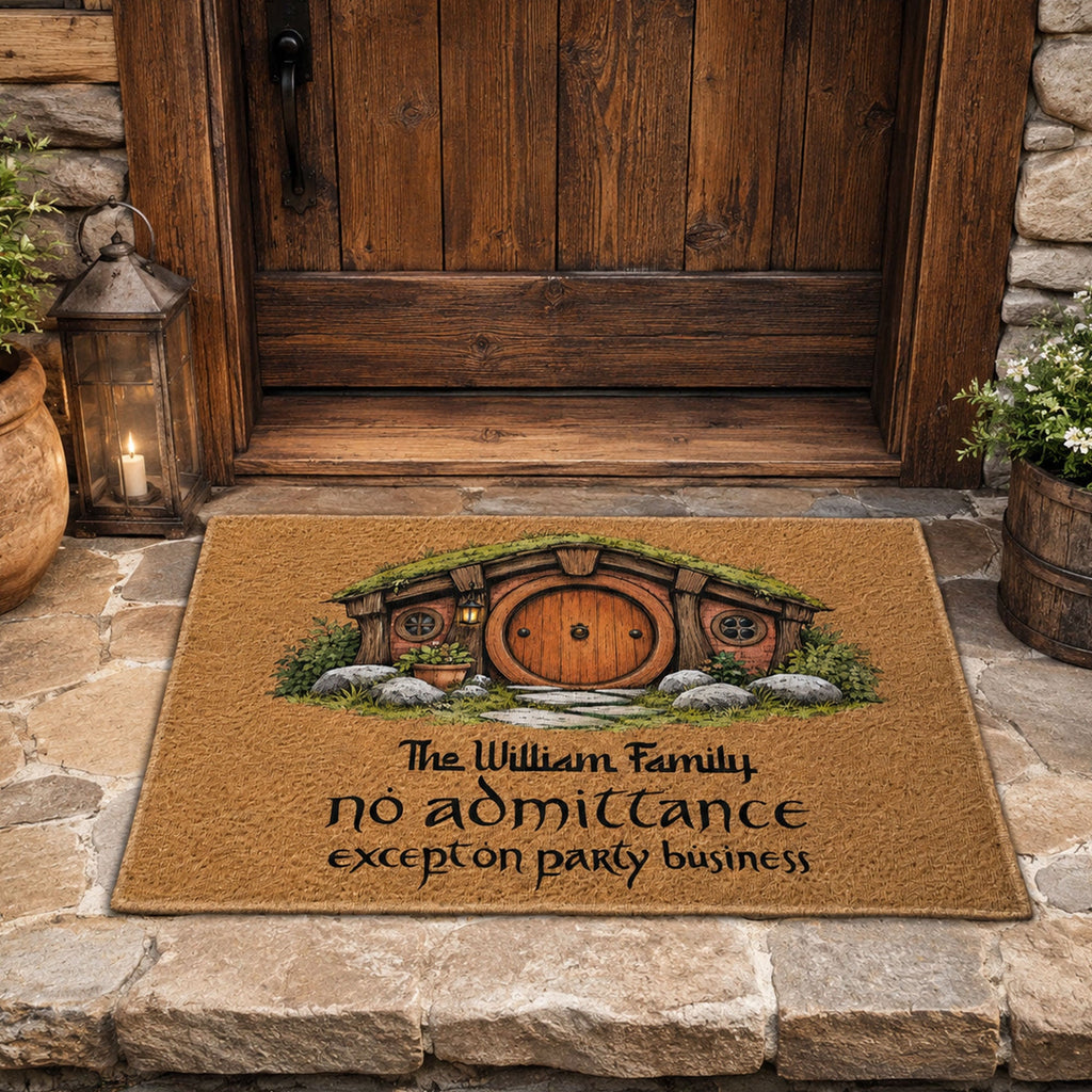 No Admittance Except On Party Business - Funny - Personalized Doormat