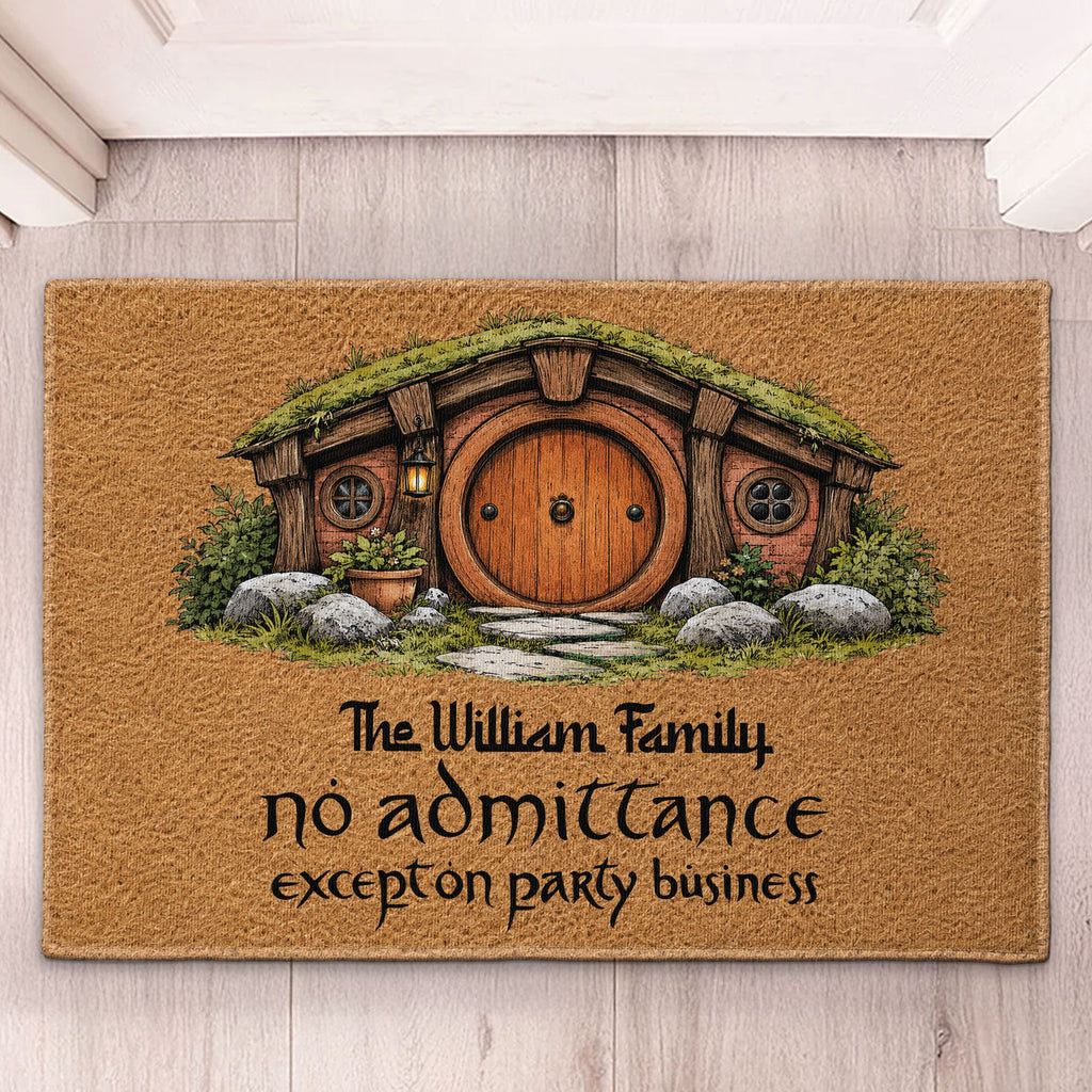 No Admittance Except On Party Business - Funny - Personalized Doormat