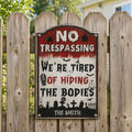 No Trespassing Halloween - Personalized Metal Sign