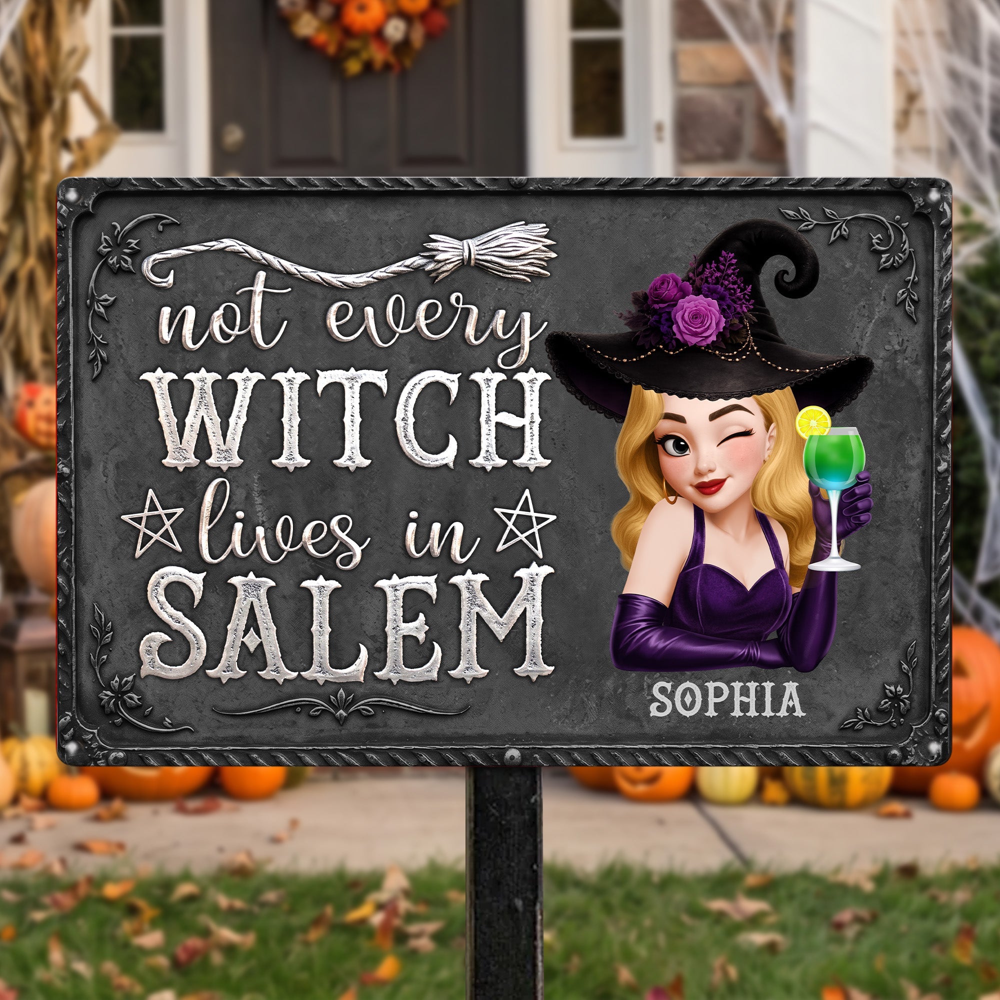Not Every Witch Lives In Salem - Personalized Metal Sign