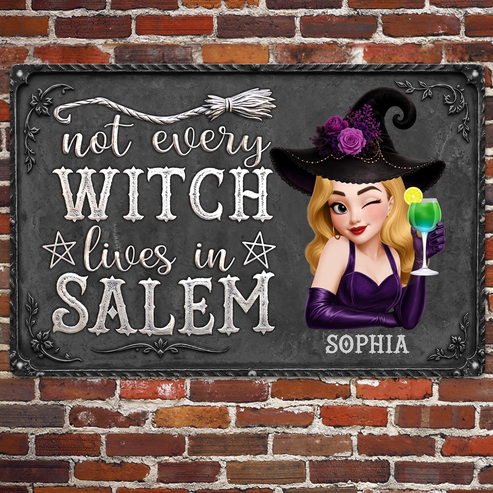 Not Every Witch Lives In Salem - Personalized Metal Sign