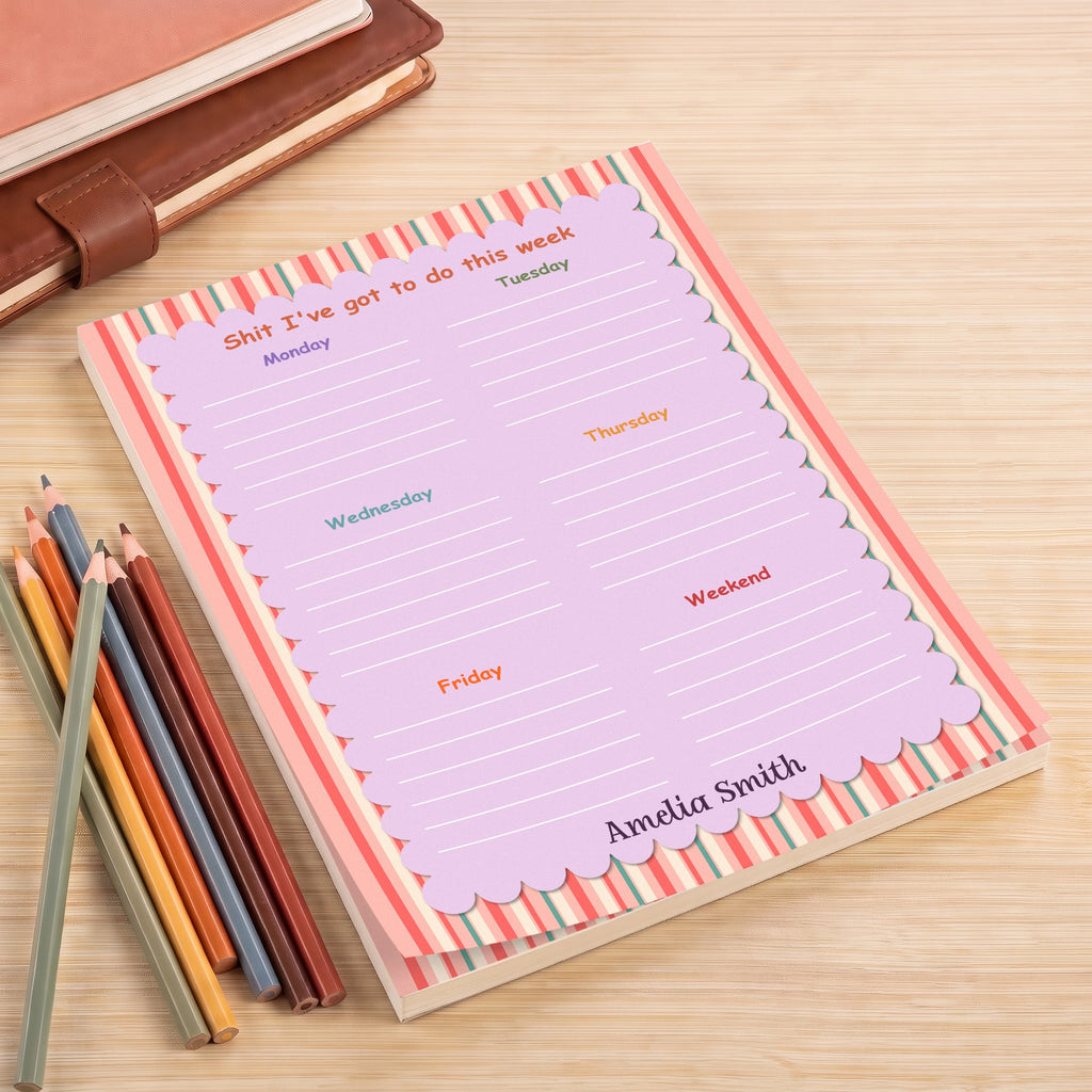 Shit I've Got To Do This Week To Do List - Personalized Notepad