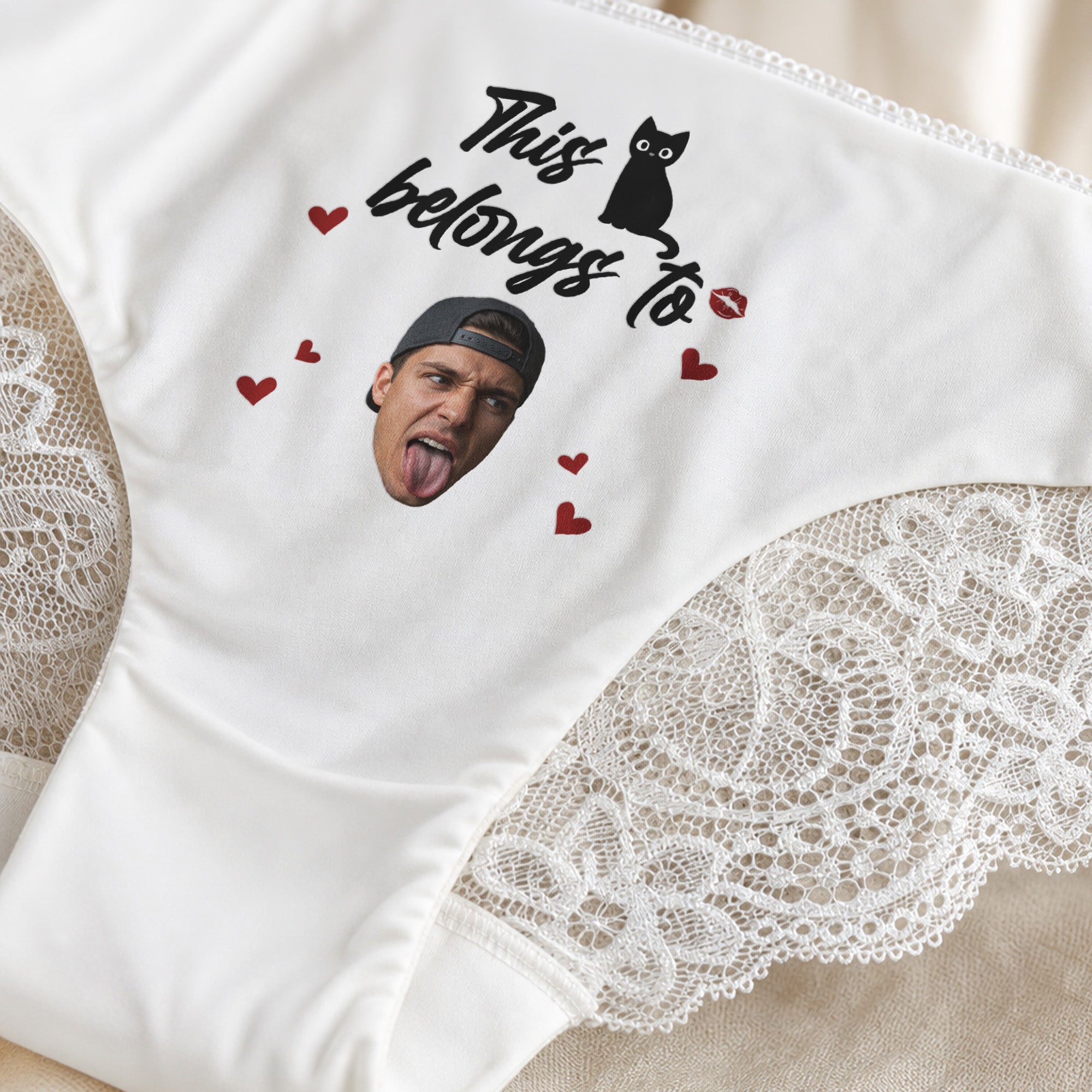 Spicy Valentines Day, Anniversary Gift For Wife, Girlfriend - Upload His Face On - Personalized Panty