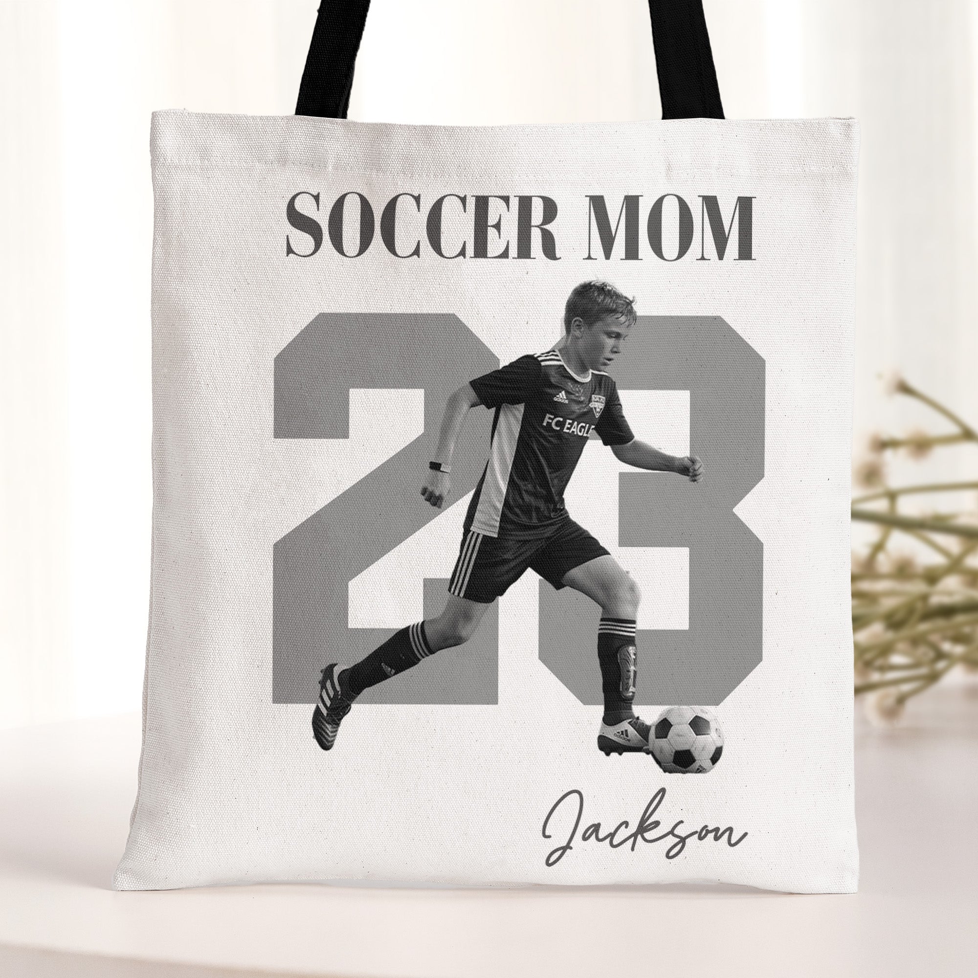 Sport Mom Vintage Photo - Personalized Tote Bag