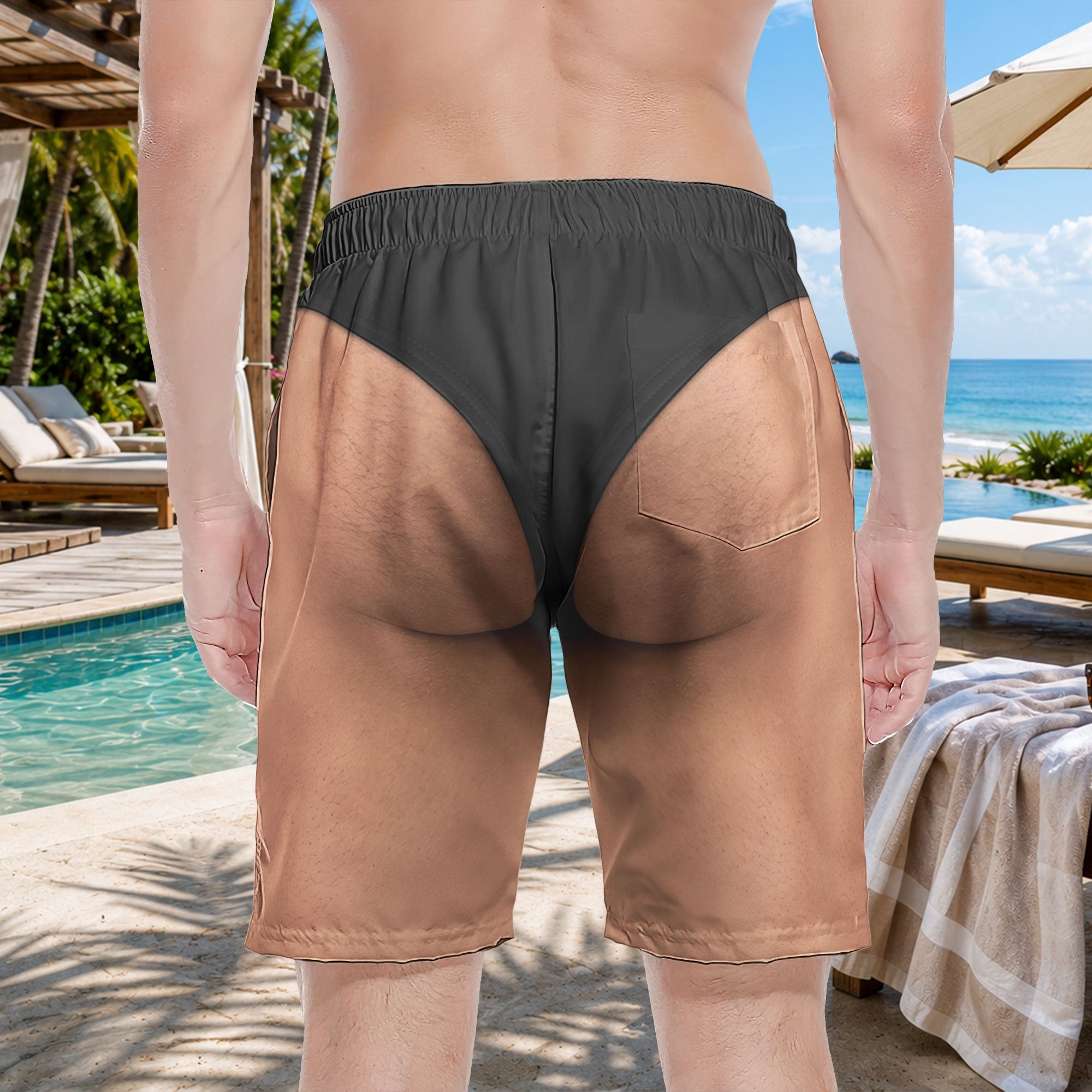 Summer Men’s Funny 3D Bachelor Party Shorts For Groom & Groomsmen, Halloween Costume - Personalized Shorts