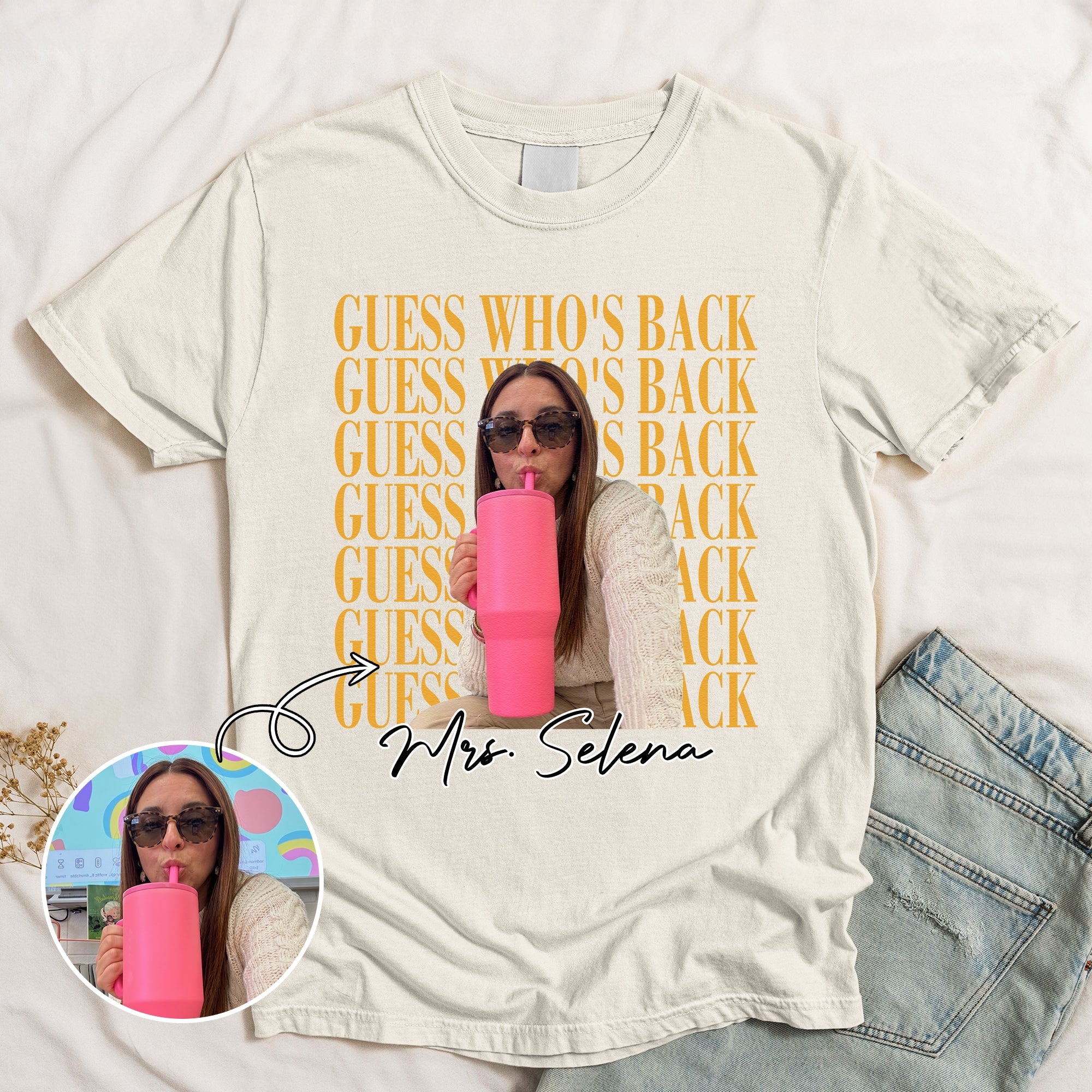 Teacher Guess Who'S Back Custom Photo - Personalized Shirt