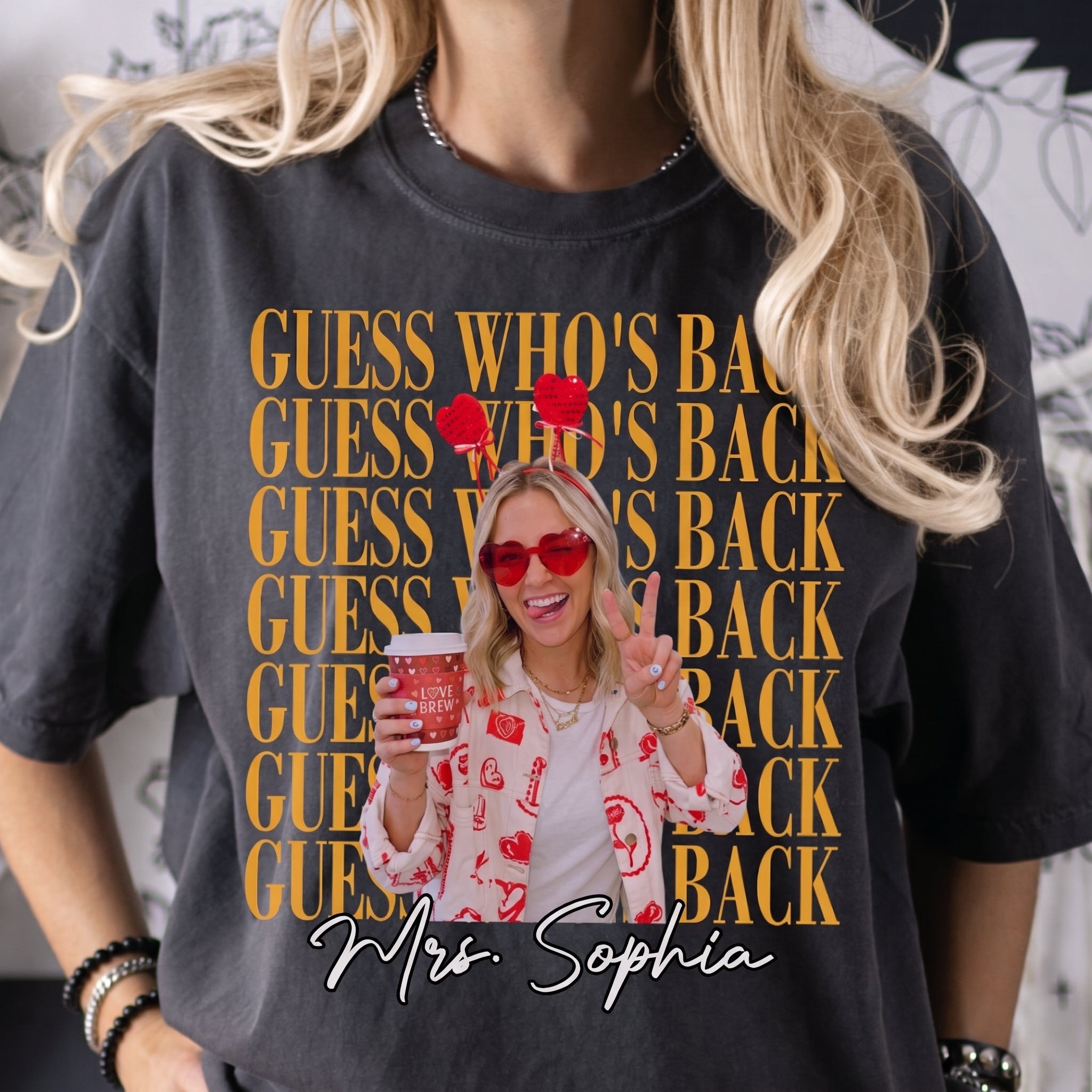 Teacher Guess Who'S Back Custom Photo - Personalized Shirt