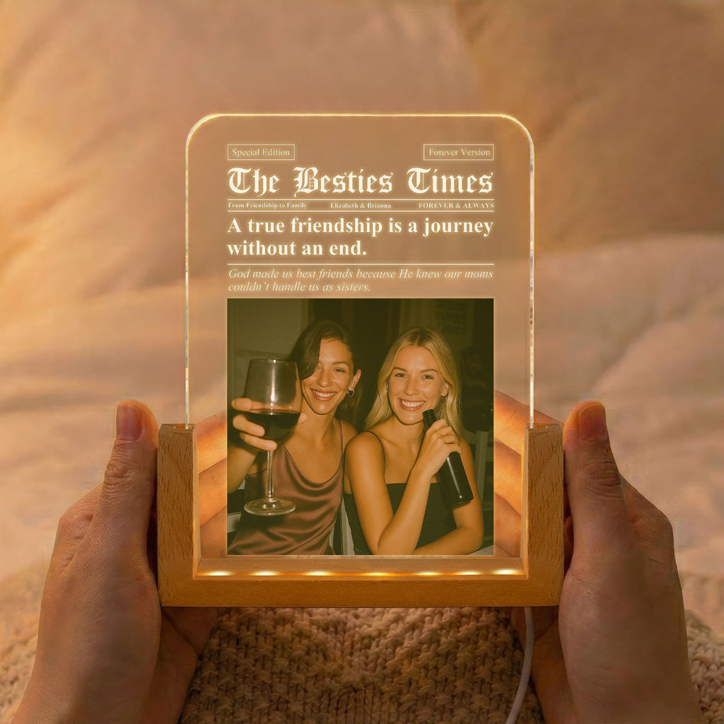 The Besties Times - Friendship Thank You Gift - Personalized Night Light