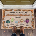There's No Place Like Grandma & Grandpa's House Autumn - Personalized Doormat