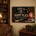 This Is My Happy Place - Funny Metal Sign For Book, Library, For Daughter - Personalized Metal Sign