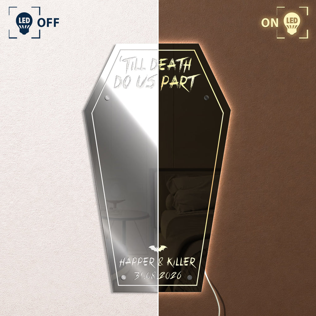 Till Death Do Us Part - Personalized LED Mirror