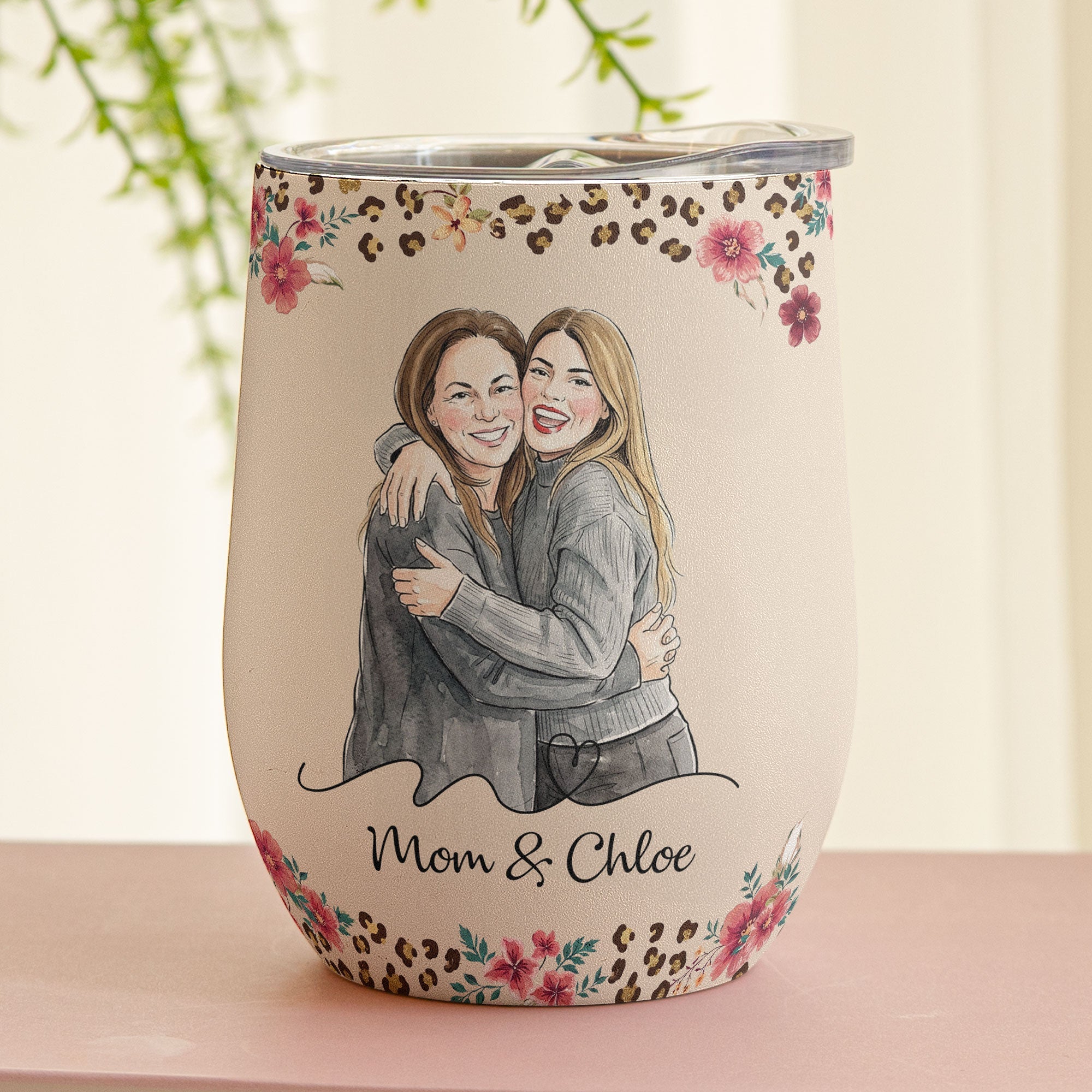 To My Badass Daughter This Is Your Reminder Custom Photo - Personalized Wine Tumbler