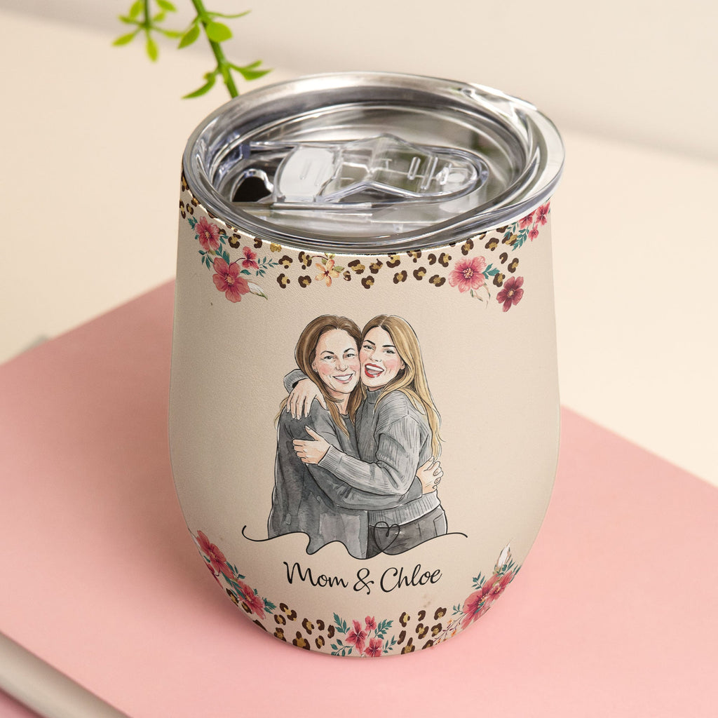 To My Badass Daughter This Is Your Reminder Custom Photo - Personalized Wine Tumbler