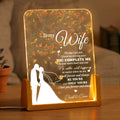 To My Wife Gift Never Forget That I Love You - Personalized Night Light