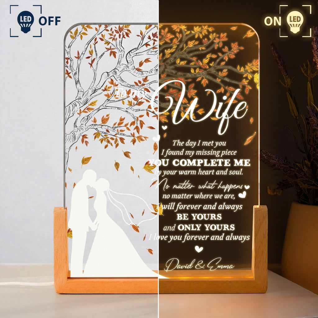 To My Wife Gift Never Forget That I Love You - Personalized Night Light