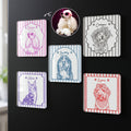 Turn Pet Photo Into Art - Gifts For Dog Lovers, Cat Lovers - Vintage Frame - Personalized Magnet