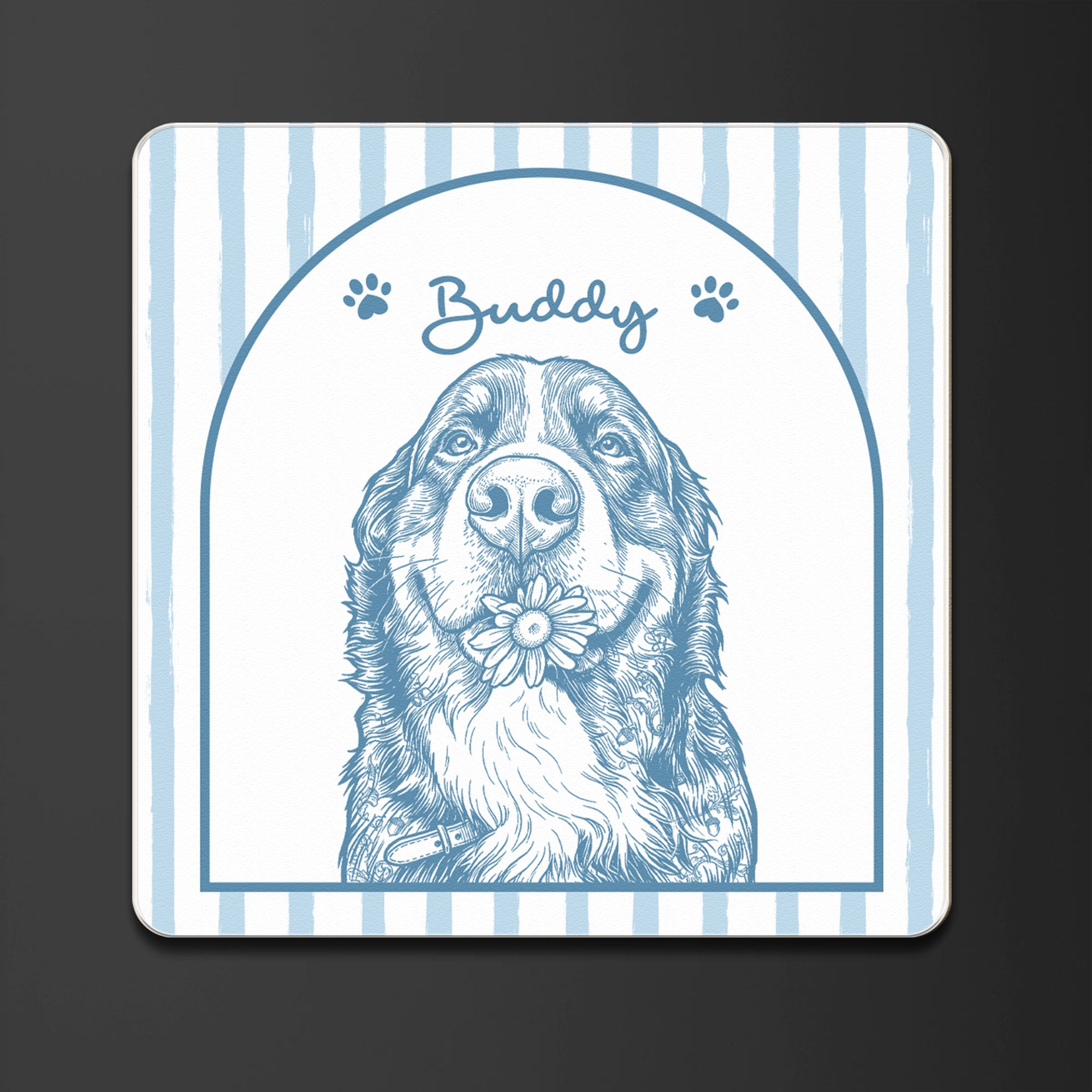Turn Pet Photo Into Art - Gifts For Dog Lovers, Cat Lovers - Vintage Frame - Personalized Magnet