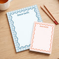 Wavy Border Custom Name For Coworker, Friends, Her - Personalized Notepad