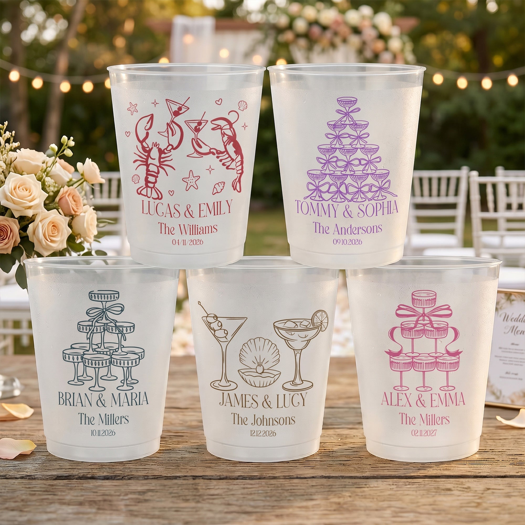 Wedding Decorations & Favors Custom Couple's Names New Version Party Cups - Personalized Cups