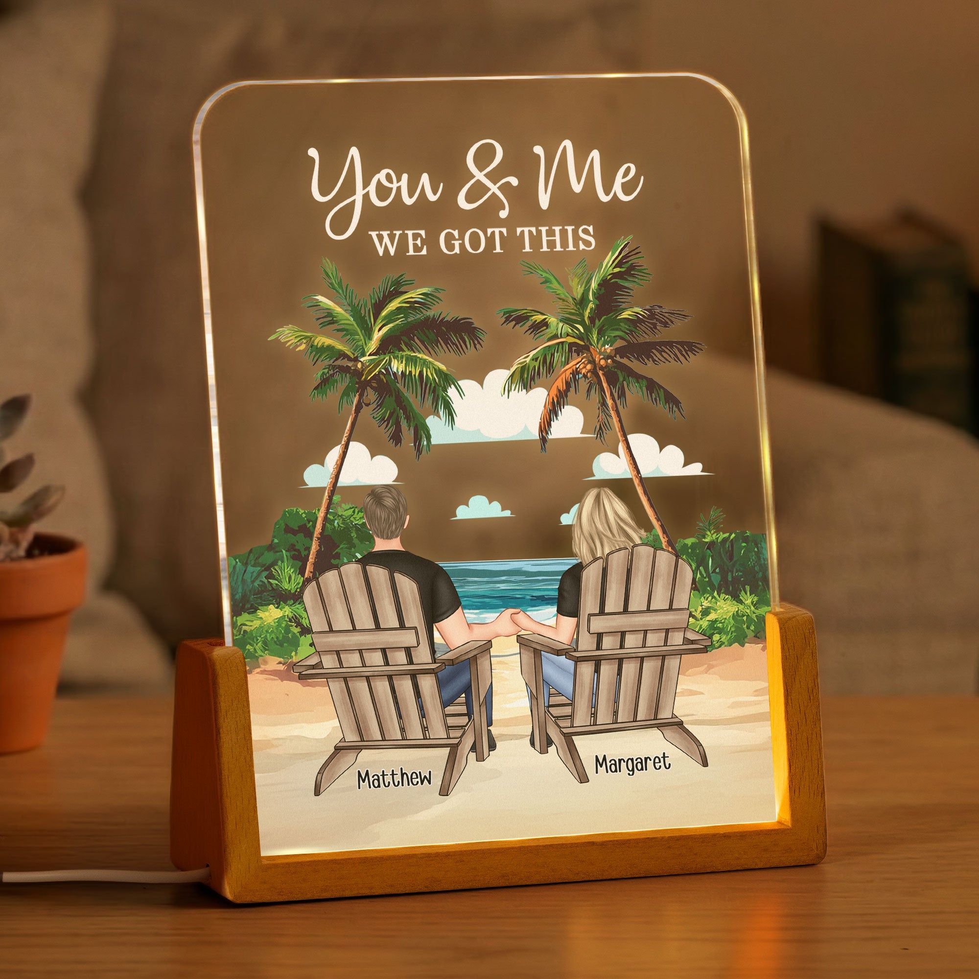 You & Me We Got This Anniversary Gift For Wife, Girlfriend - Personalized Night Light